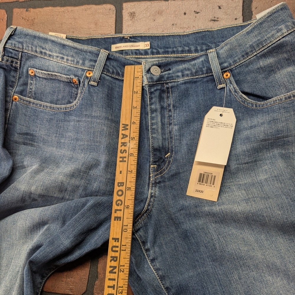 NWT Levi's 414 Relaxed Fit Straight Leg Mid Rise Jeans Women's Size 33x30 - Picture 11 of 16